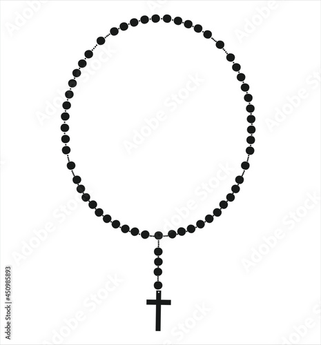 Fotografie, Obraz Catholic rosary beads vector