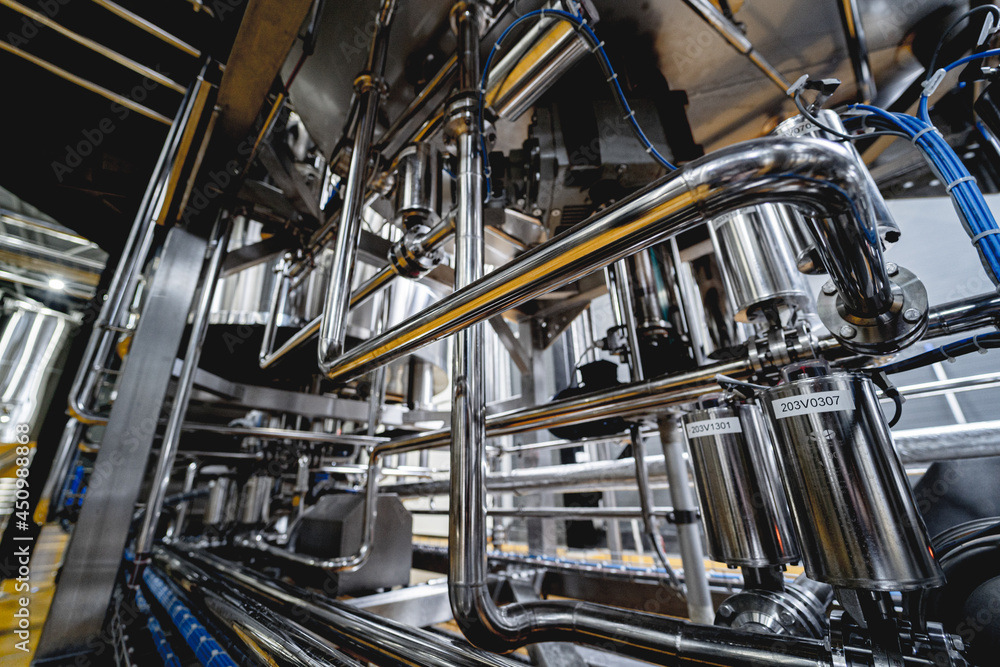 Craft beer brewing equipment in privat brewery Craft beer brewing equipment in privat brewery