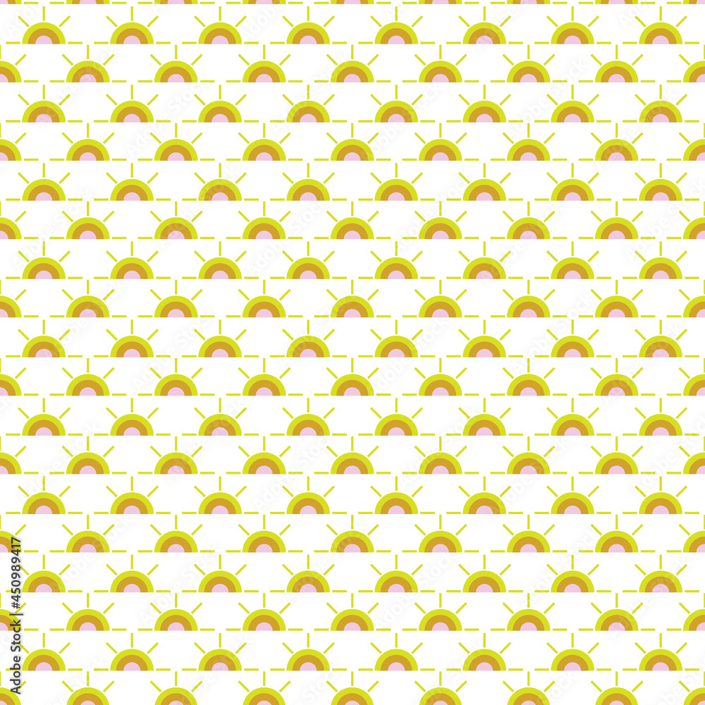A simple warm sunshine seamless vector pattern A simple warm sunshine seamless vector pattern