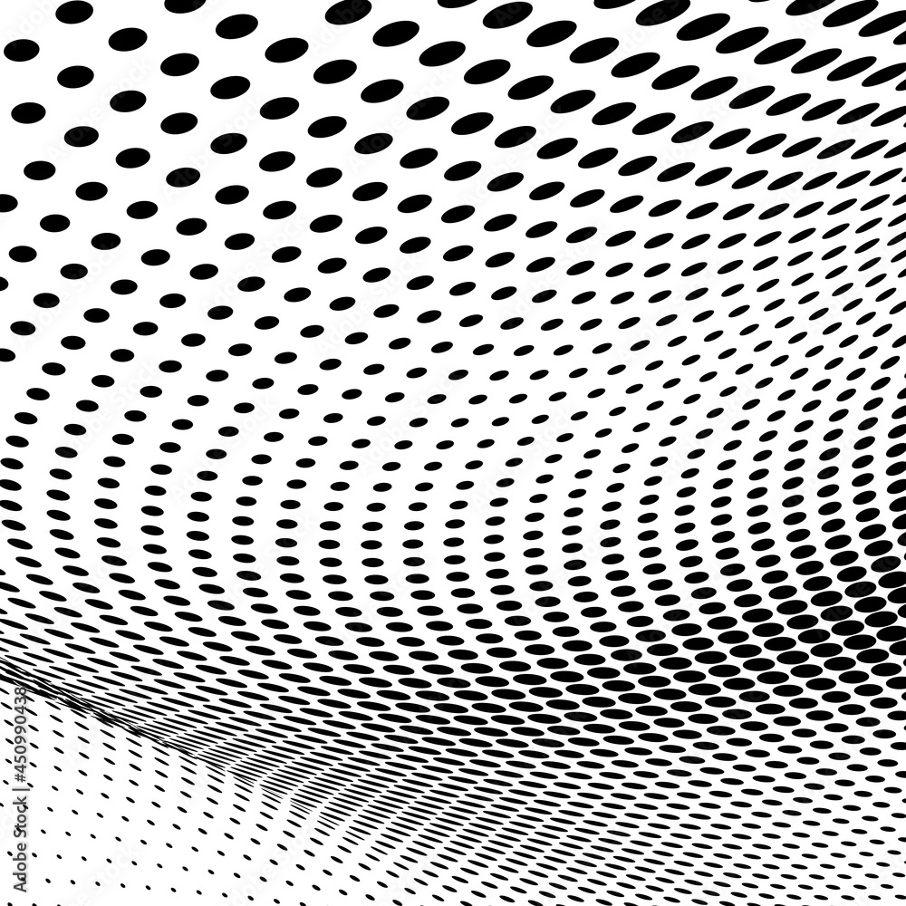Abstract halftone wave dotted background Abstract halftone wave dotted background