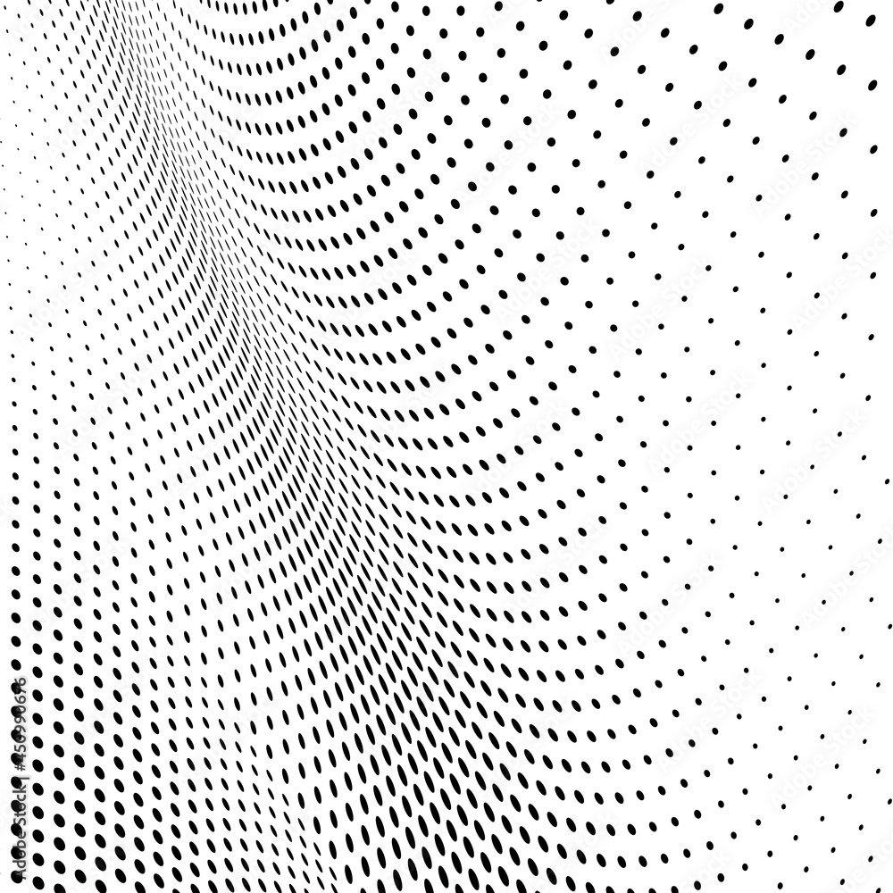 Abstract halftone wave dotted background Abstract halftone wave dotted background