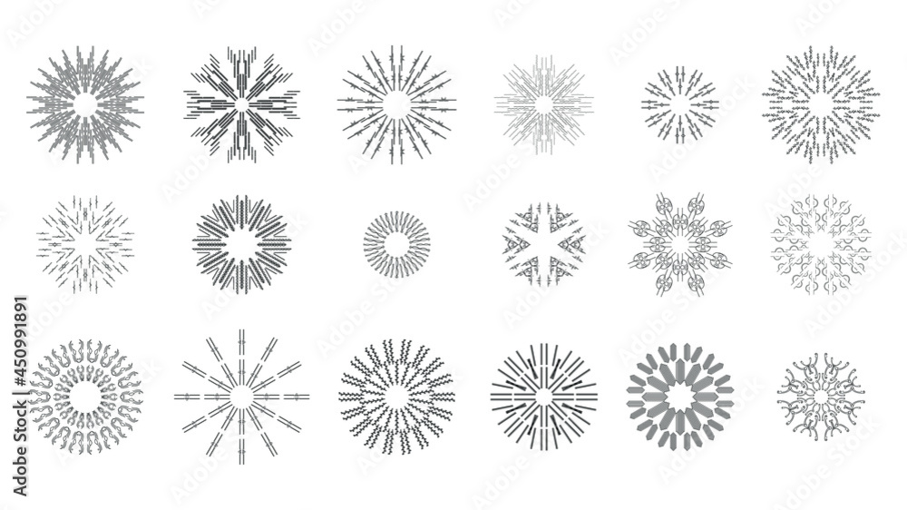 Set Abstract Collection Starburst Sunburst Sunset Black Line Doodle Design Elements Bursting Rays Sunrise Light Radiant Spark Vector Design Style Set Abstract Collection Starburst Sunburst Sunset Black Line Doodle Design Elements Bursting Rays Sunrise Light Radiant Spark Vector Design Style