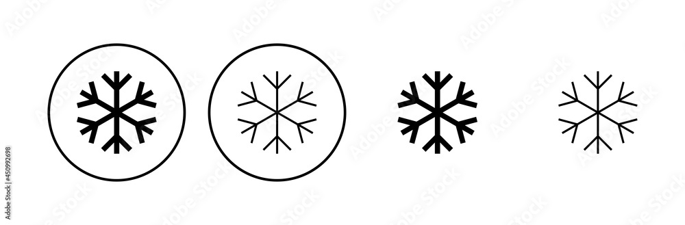 Snow icon set. snowflake icon vector Snow icon set. snowflake icon vector