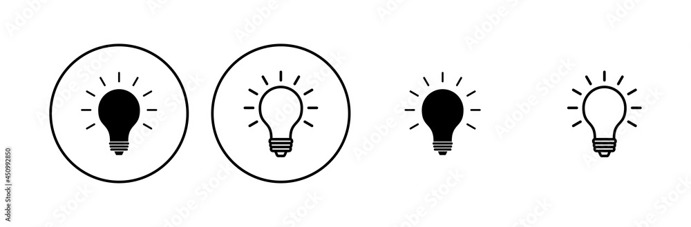 Lamp icon set. Light bulb icon vector. idea symbol. Lamp icon set. Light bulb icon vector. idea symbol.