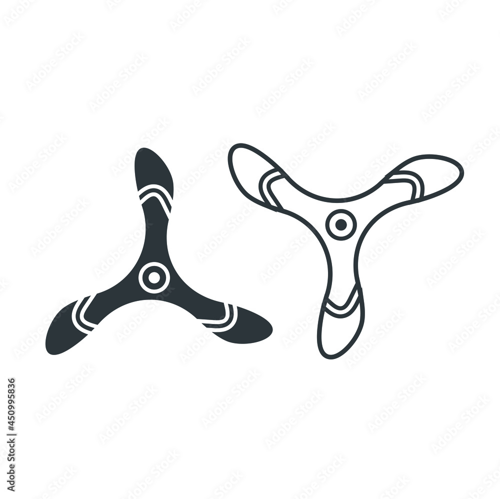 boomerang icon, vector art boomerang icon, vector art
