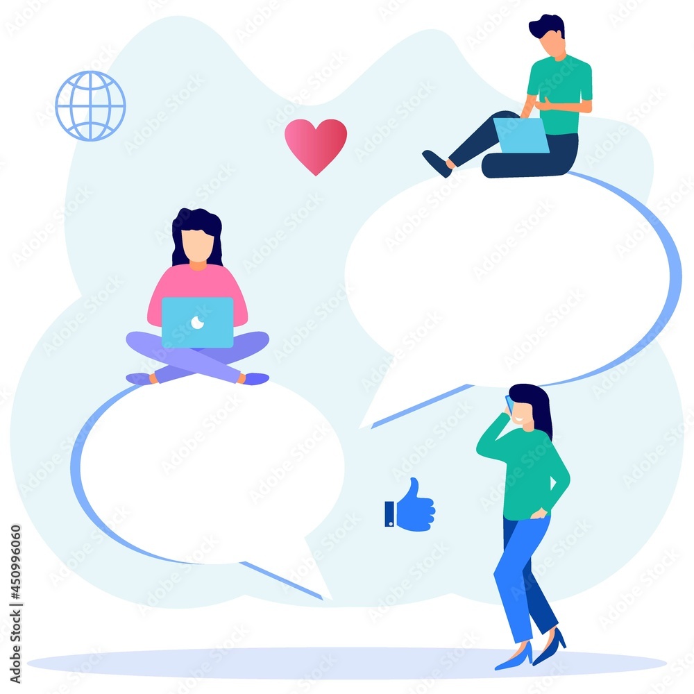 Illustration vector graphic cartoon character of social media Illustration vector graphic cartoon character of social media