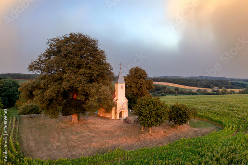 Unique place and little chapel in hungary. The St Ilona chapel is a hidden gem in Zala county. Here is amazing romantic mood and juat a few people know  that place. photo