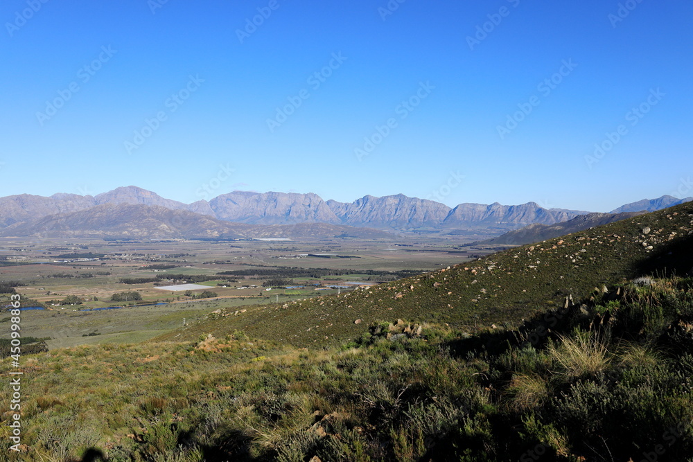 A panoramic view over the Breede River Valley