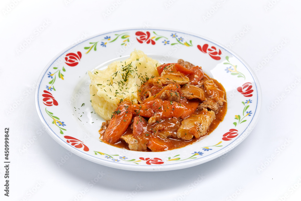 meat with mashed potato and vegetables meat with mashed potato and vegetables