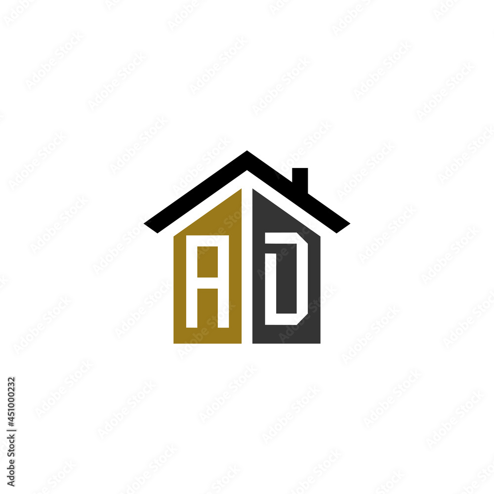 ad home logo design vector luxury linked ad home logo design vector luxury linked