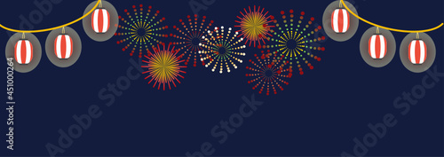 Bon festival dance, fireworks,盆踊り・花火