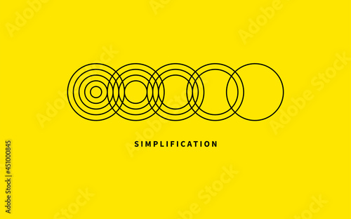 Simplification concept. Simplicity icon