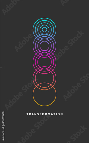 Change icon, transformation, evolution, development, coaching color logo