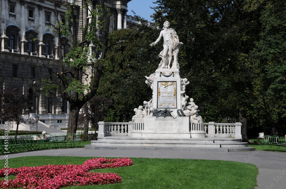 Mozart-Denkmal in Wien, Österreich, 03.09.2009
