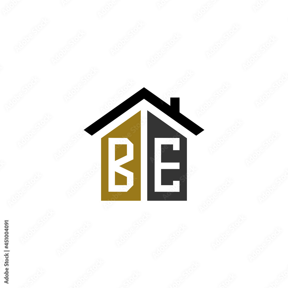 be home logo design vector luxury linked be home logo design vector luxury linked