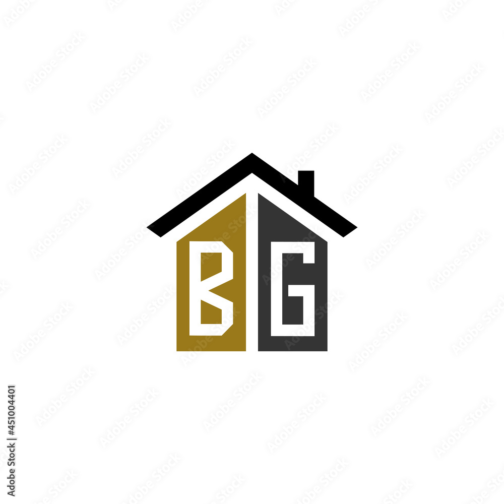 bg home logo design vector luxury linked bg home logo design vector luxury linked