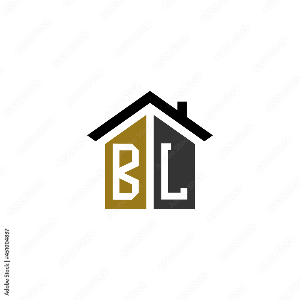 bl home logo design vector luxury linked bl home logo design vector luxury linked