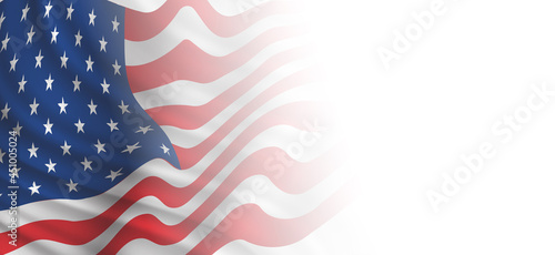 USA flag with copy space, 4th July independent day, vector illustration