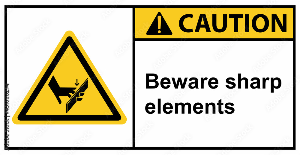 Be careful, your hands are cut.Caution sign. Be careful, your hands are cut.Caution sign.