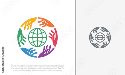 Global Community Logo Icon Elements Template. Community human Logo template vector. Community health care. Abstract Community logo