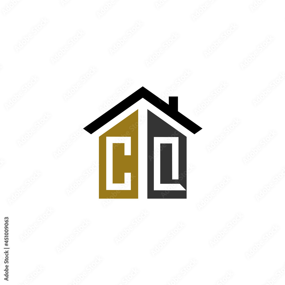cq home logo design vector luxury linked cq home logo design vector luxury linked