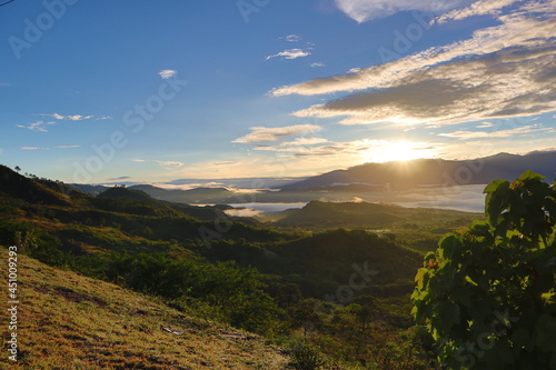 sunset in the mountains