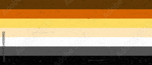 Gay bear flag, grunge design. Vector illustration, EPS 10