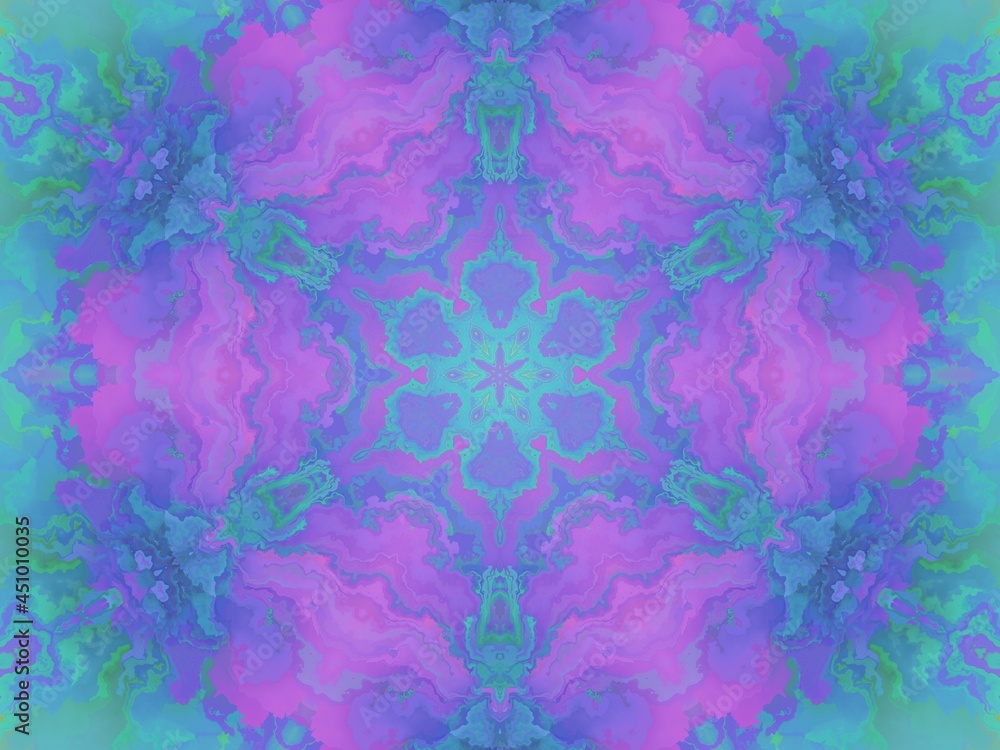 Abstract Kaleidoscope Digital Art Background Wallpaper