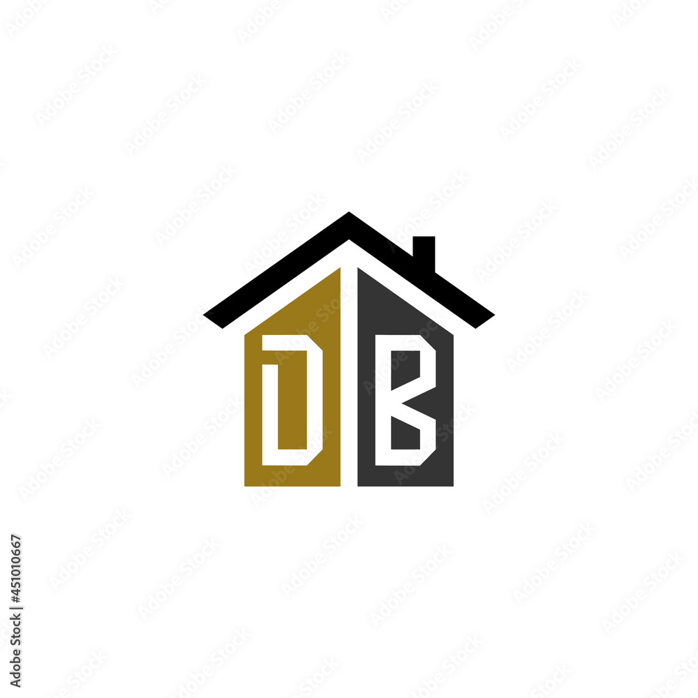db home logo design vector luxury linked db home logo design vector luxury linked
