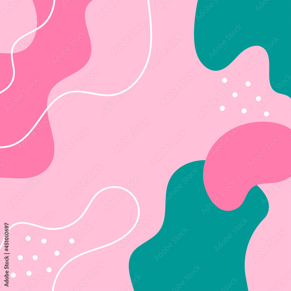 Modern abstract template drawn by hand. Trendy square background with organic and geometric shapes. Cute vector illustration. Modern abstract template drawn by hand. Trendy square background with organic and geometric shapes. Cute vector illustration.