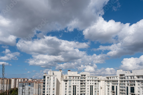 cityscape and cloudy sky background