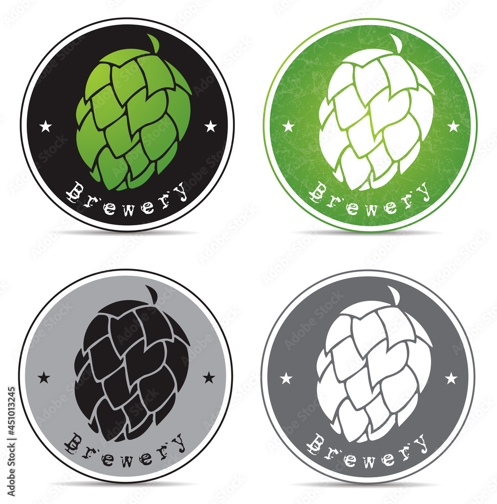 Hop beer cartoon illustration design element Hop beer cartoon illustration design element