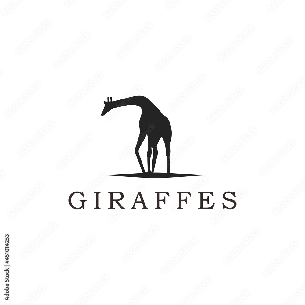 silhouette of giraffes vector silhouette of giraffes vector