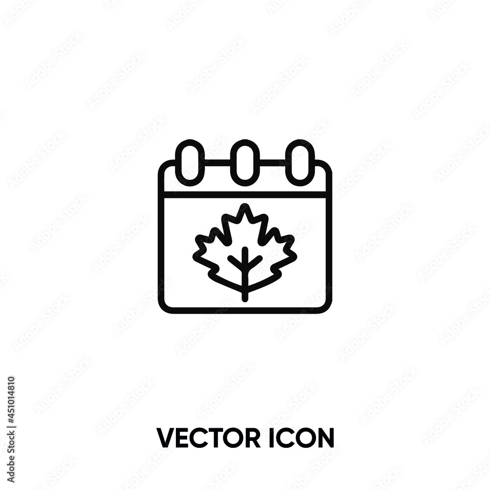 Autumn calender vector icon. Modern, simple flat vector illustration for website or mobile app.Calendar symbol, logo illustration. Pixel perfect vector graphics Autumn calender vector icon. Modern, simple flat vector illustration for website or mobile app.Calendar symbol, logo illustration. Pixel perfect vector graphics