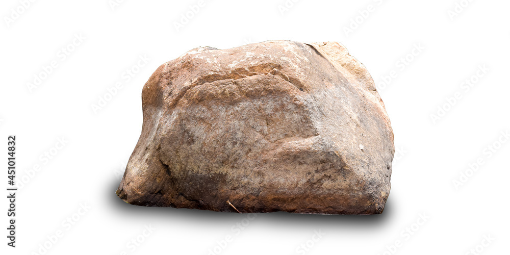 stones isolated on white background.Big granite rock stone. clipping path for your design