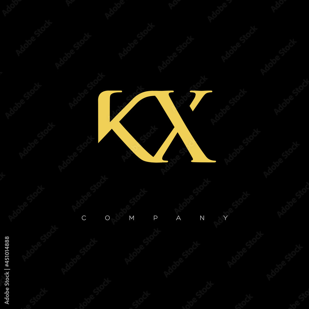 Initial KX logo design vector Initial KX logo design vector