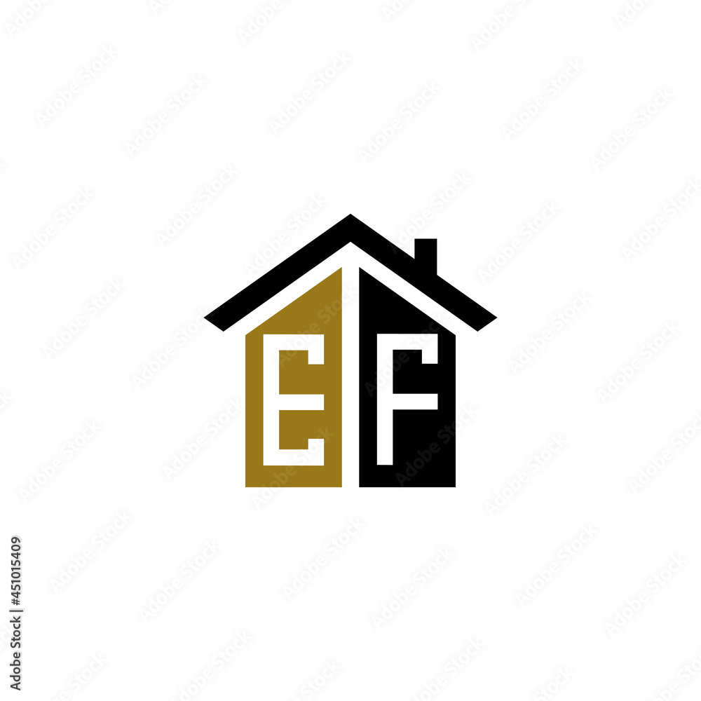 ef home logo design vector luxury linked ef home logo design vector luxury linked