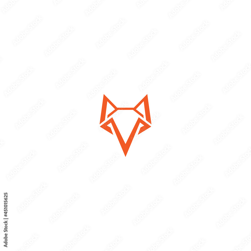 creative abstract fox logo design. logo template creative abstract fox logo design. logo template