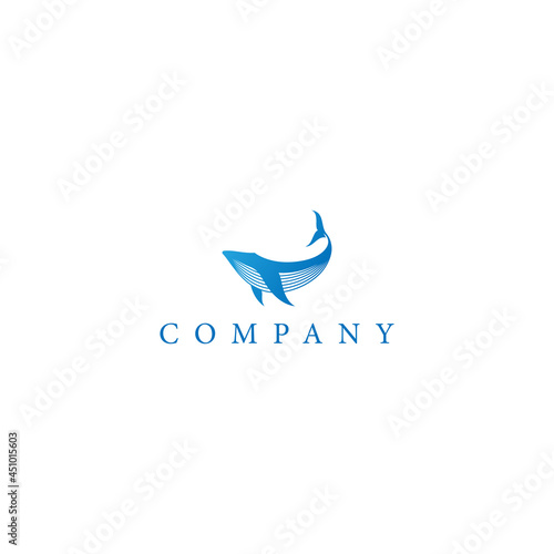creative whale logo design. logo template