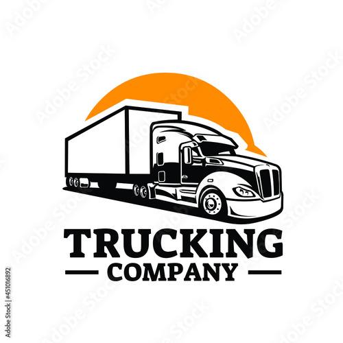 Trucking Company Logo Design Vector Isolated EPS