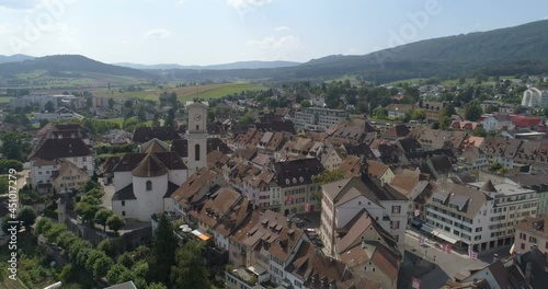 Delémont lateral traveling - Aerial 4K