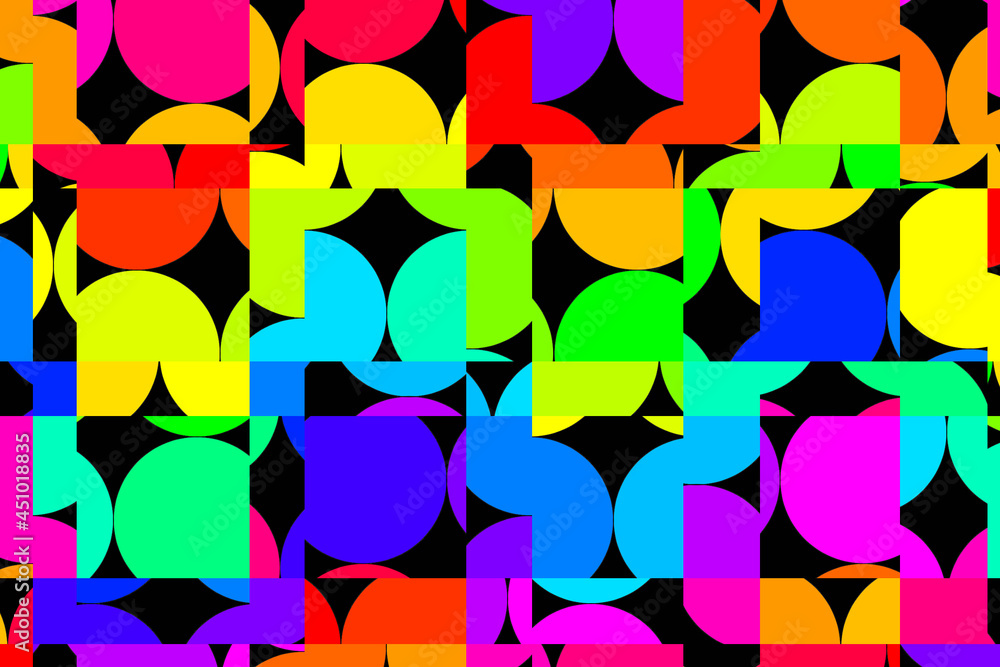 カラフルな円のバリエーション