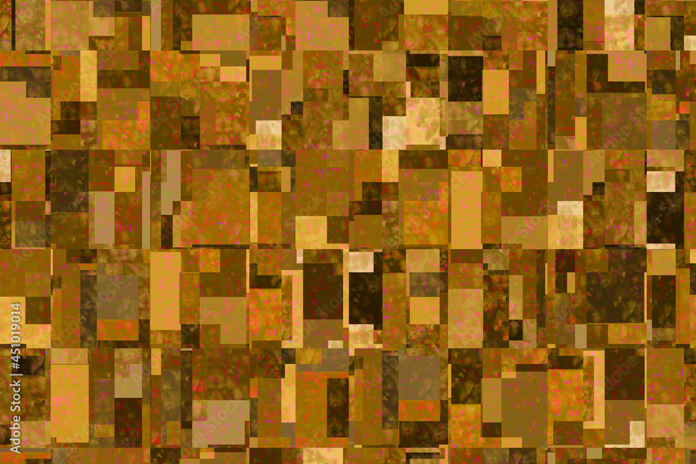 茶色のモザイク模様