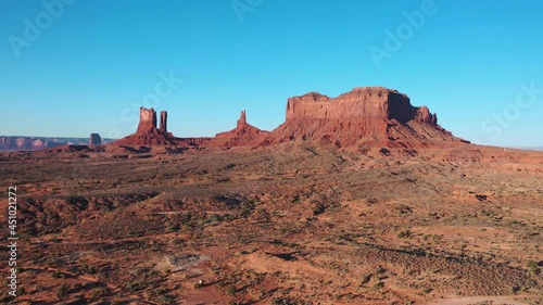 An aerial shot of the buttes (known as 