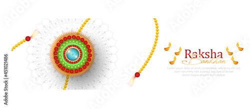 Vector Illustration of Happy Rakhi Festival Greeting Background.