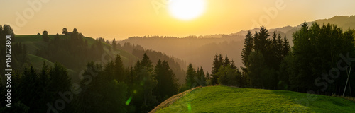 Emmental in der Schweiz Im Sommer