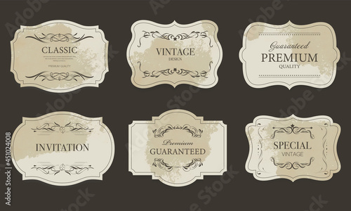 Set of vintage label design.