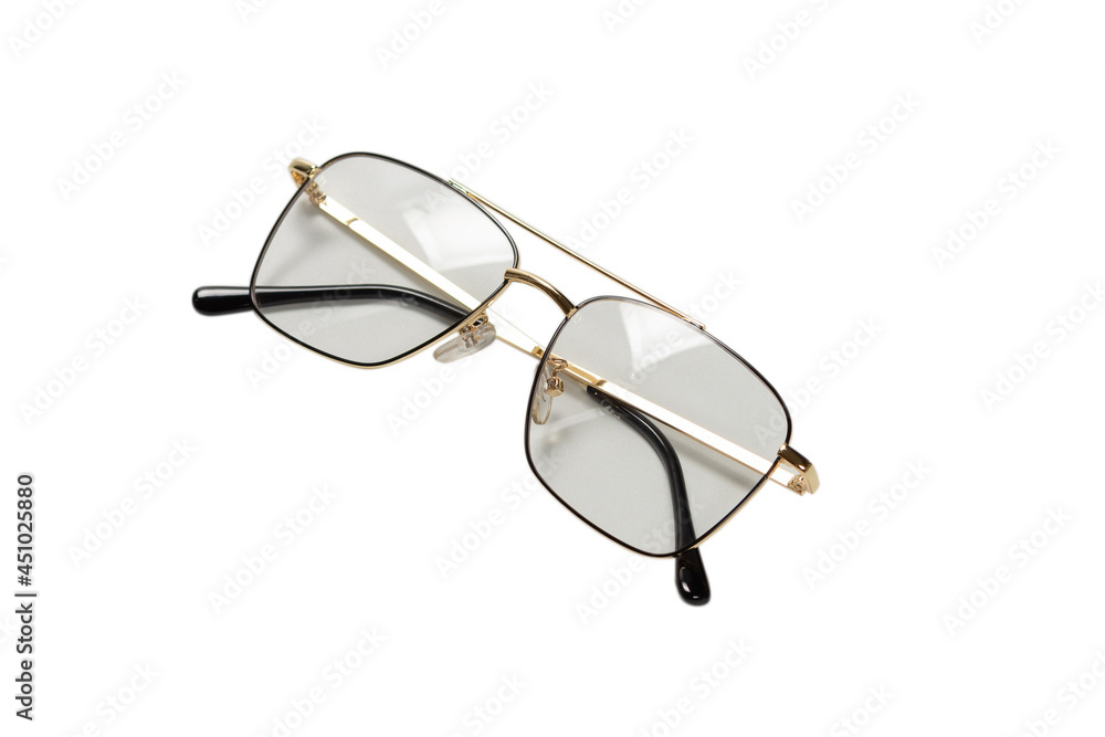 Transparent fashion glasses isolated. Transparent fashion glasses isolated.