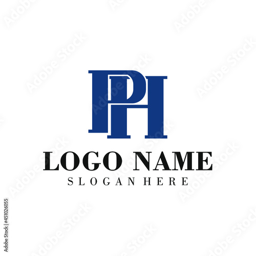 PH or HP letter designs for logo and icons