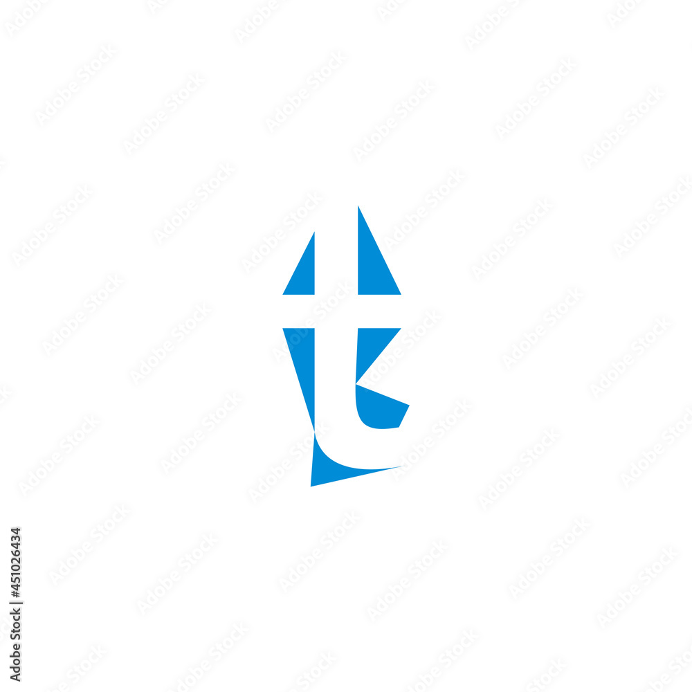 letter t unique negative space geometric simple logo vector letter t unique negative space geometric simple logo vector